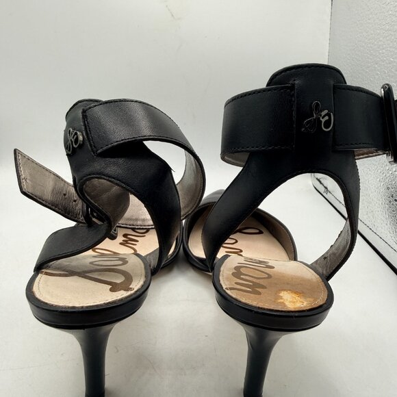 ✨ Sam Edelman “Okala” Black Leather Ankle Strap D’Orsay Heels – Size 8 – - Picture 5 of 12